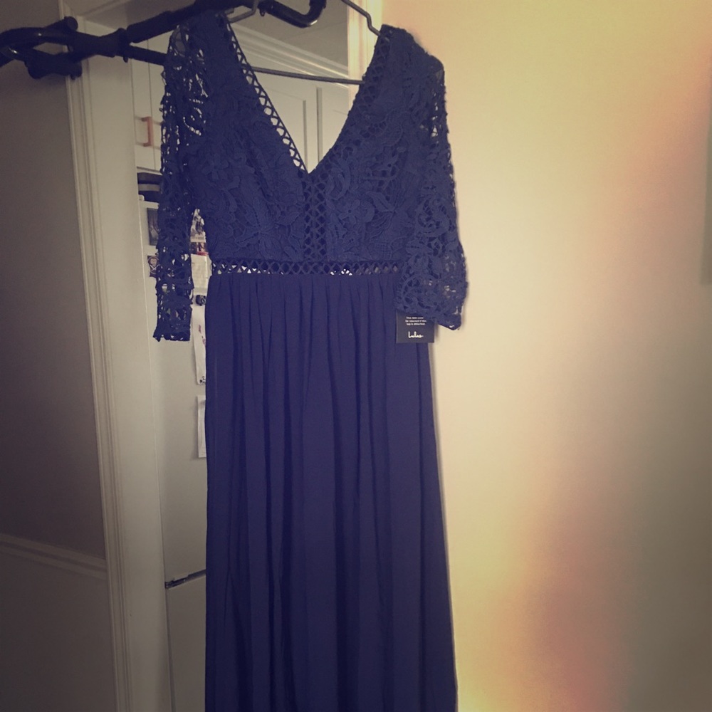 LuLus blue maxi dress